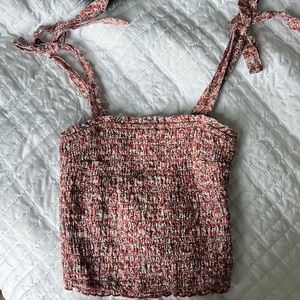 Abercrombie & Fitch Smocked Tie Strap Tank S